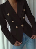 Decor Button Lapel Collar Blazer