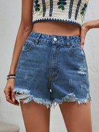 Stylish denim shorts for casual wear, crafted from high-quality denim fabric, perfect summer denim shorts choice