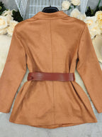 Double-Breasted Lapel Collar Blazer.