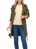 Double Breasted Long Sleeve Coat.