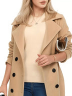 Double Breasted Long Sleeve Coat.