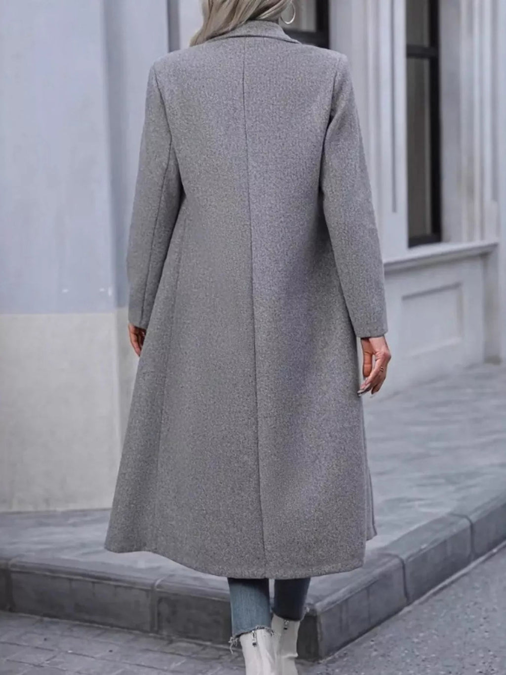 Double-Breasted Longline Overcoat.