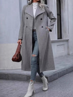 Double-Breasted Longline Overcoat.