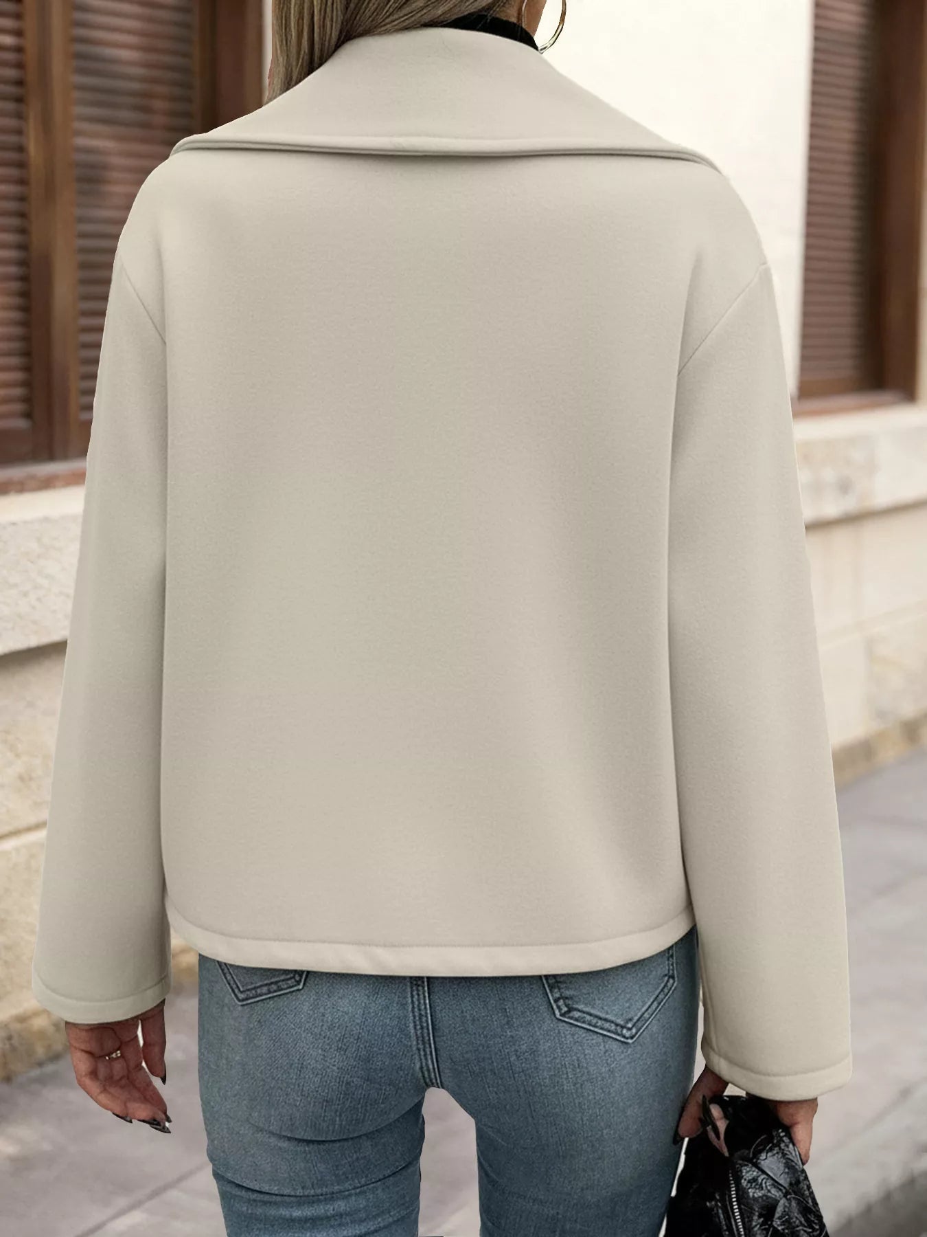 Double-Breasted Wool Blend Outerwear.