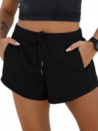 Comfortable drawstring shorts providing a perfect blend of style and ease for everyday wear.