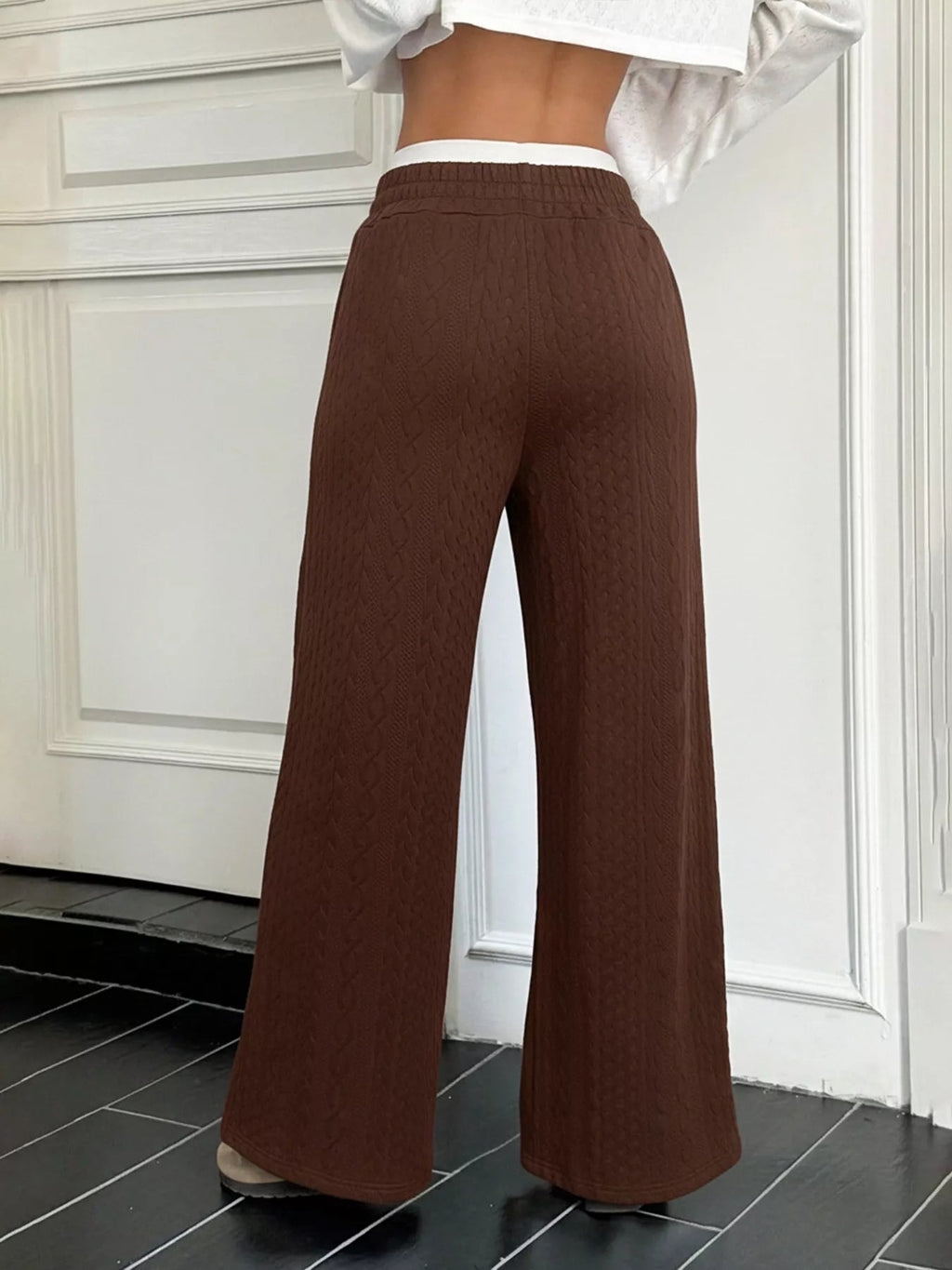 Elegant drawstring wide leg pants for comfortable and stylish casual wear