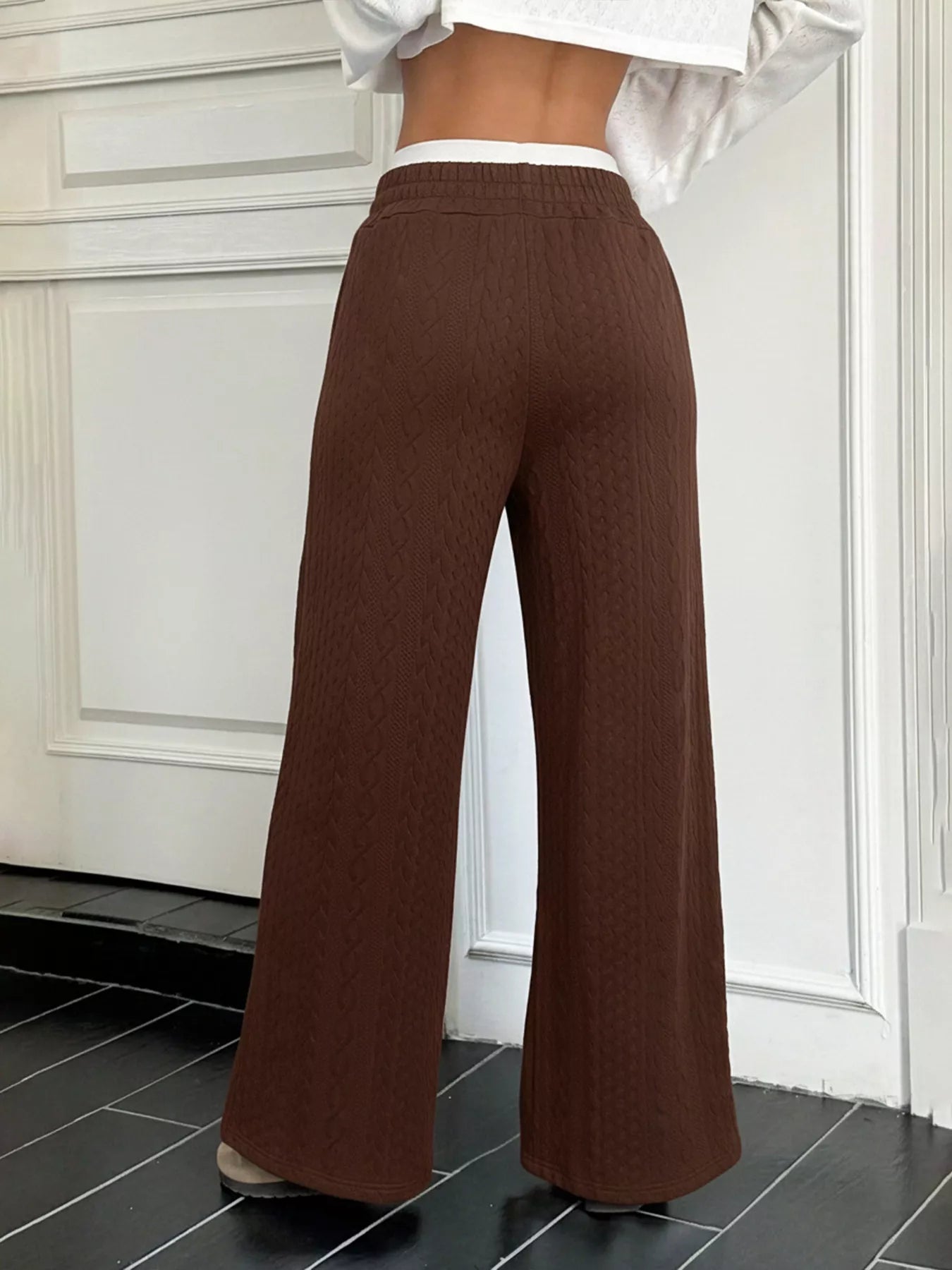 Elegant drawstring wide leg pants for comfortable and stylish casual wear