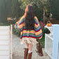Multicolored Tassel Sweaters Cardigan For Women.