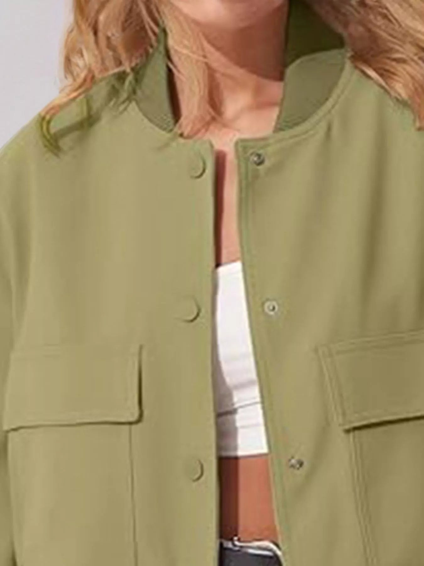 Plus size long sleeve jacket featuring full size coverage, ideal for stylish and comfortable outerwear options.