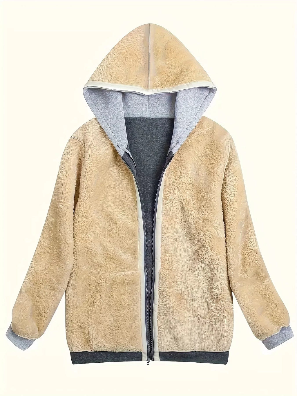Sherpa Lined Zip-Up Hoodie.