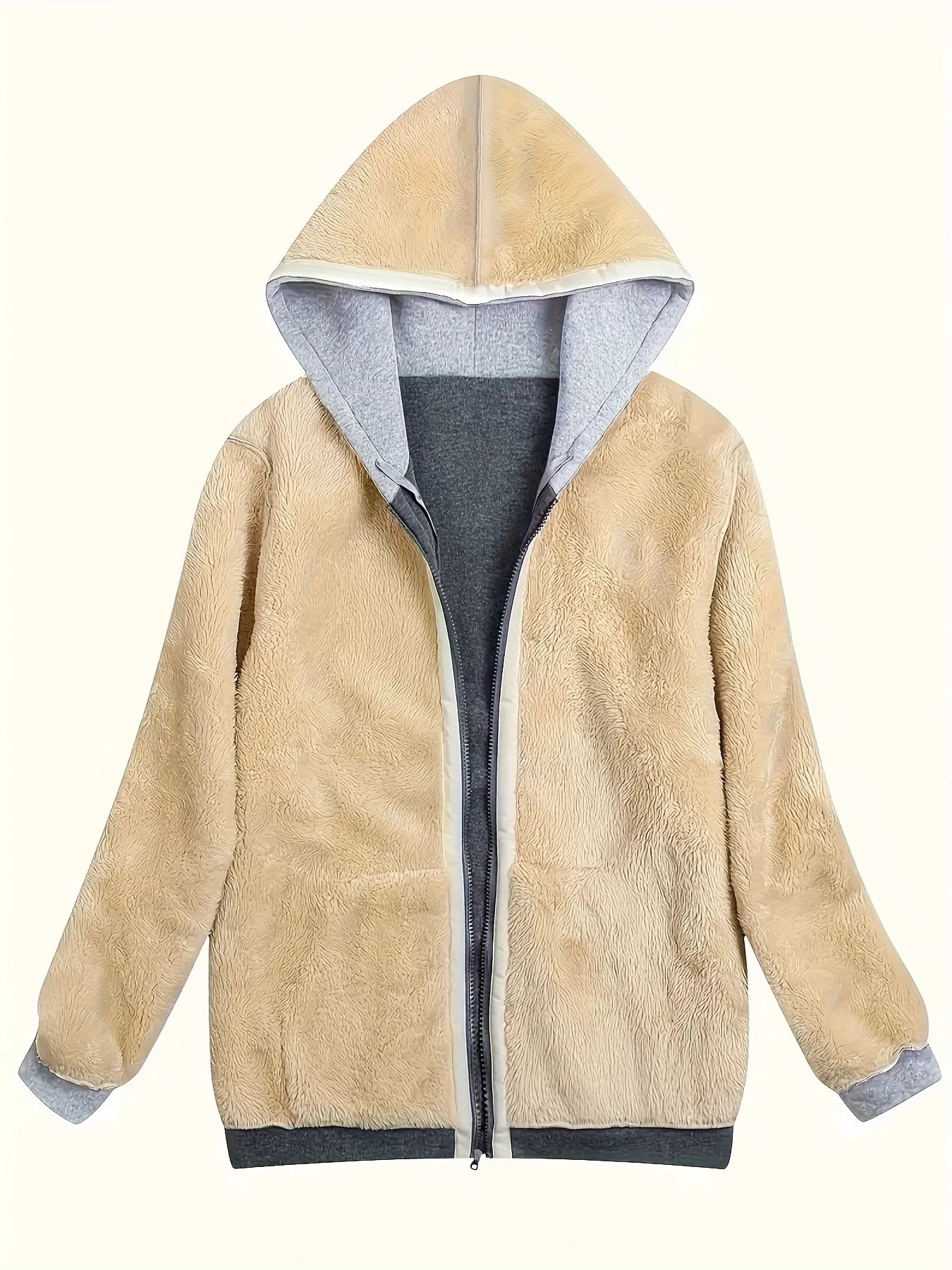 Sherpa Lined Zip-Up Hoodie.