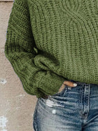 Stylish plus size turtleneck sweater offering warmth and comfort for elegant winter fashion