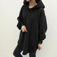 Casual Long Sleeve Pocket Hooded Drawstring Loose Sweatshirt.