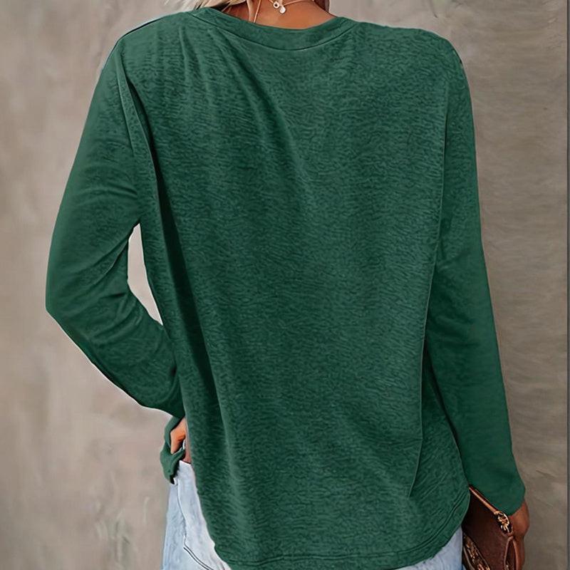 Christmas Shirts For Women, Cute Christmas Tree Graphic Long Sleeve T-Shirt, Funny Holiday Xmas Top For Party, Family Matching PJ Outfit.