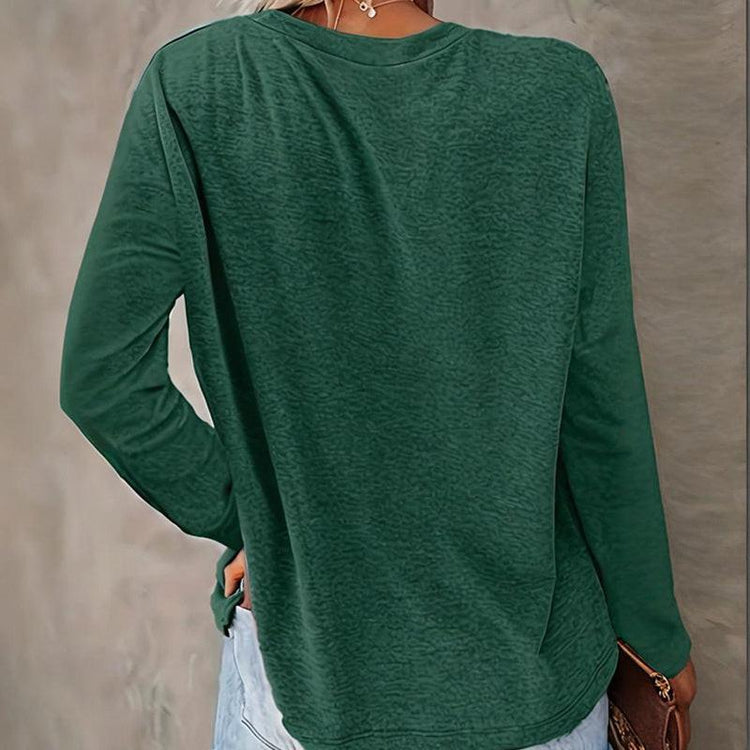 Christmas Shirts For Women, Cute Christmas Tree Graphic Long Sleeve T-Shirt, Funny Holiday Xmas Top For Party, Family Matching PJ Outfit.