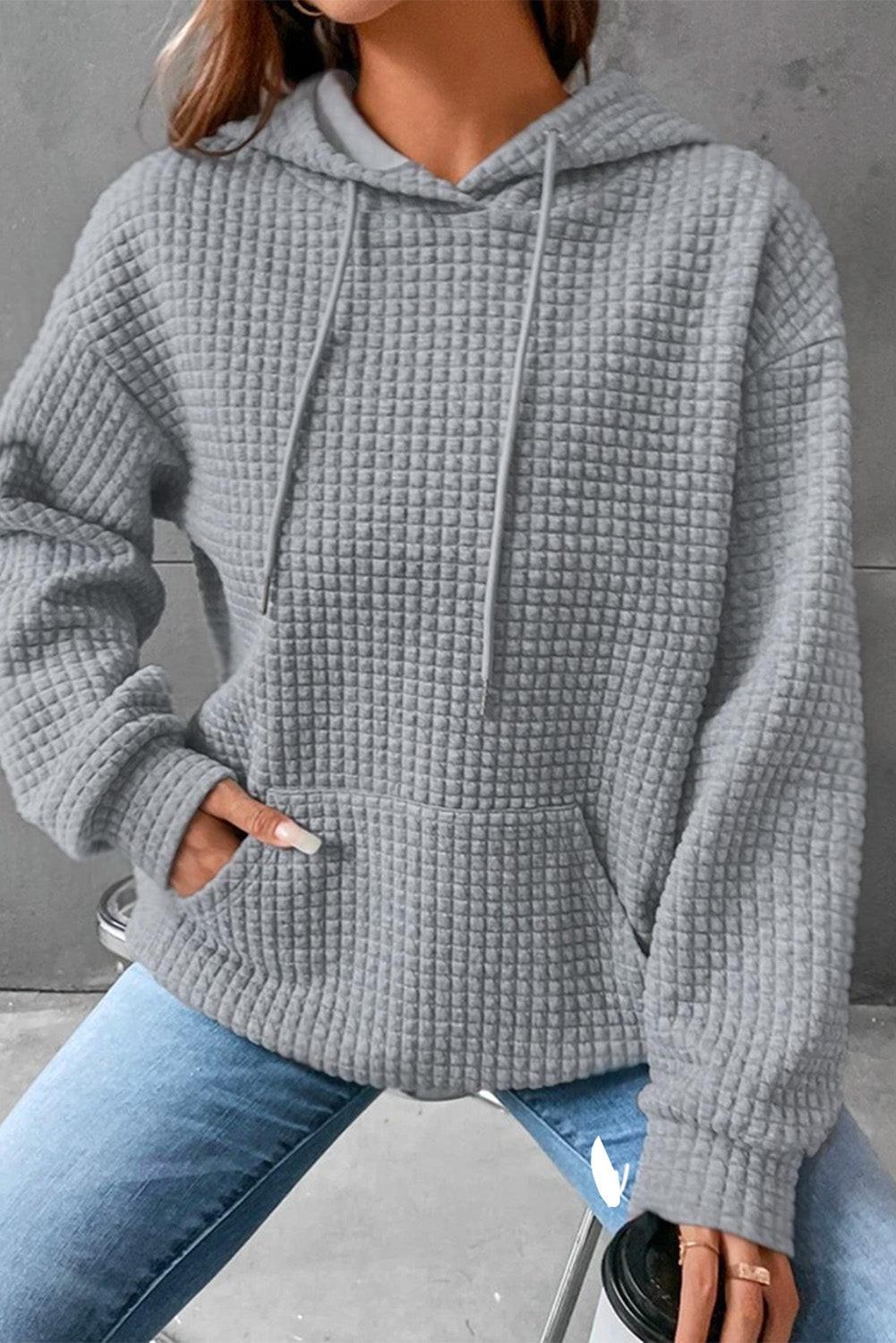 Dropped Shoulder Pocketed Hoodie.