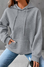 Dropped Shoulder Pocketed Hoodie.