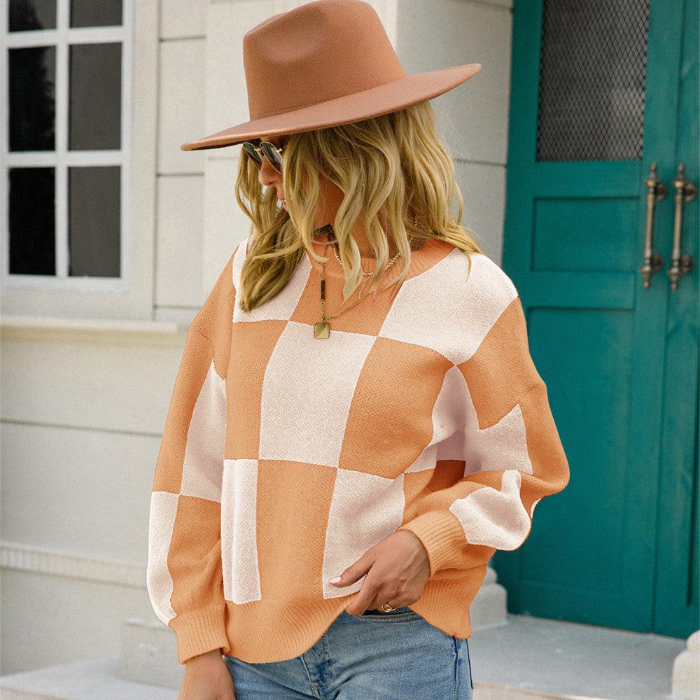 Elegant knitted pullover sweater, stylish and warm winter apparel for formal occasions