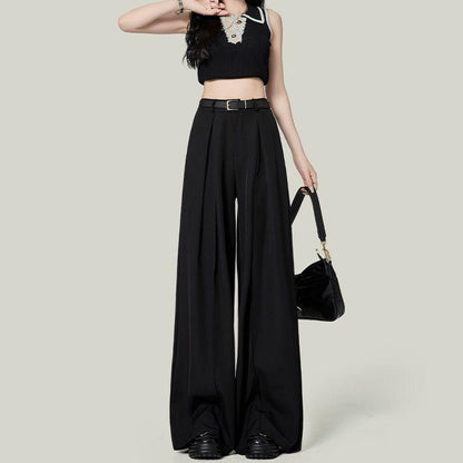 Chic gray suit pants featuring a high waist design for elegant and professional office wear