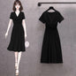 Fashionable Elegant Slim-fit Pleated Ladies Dress