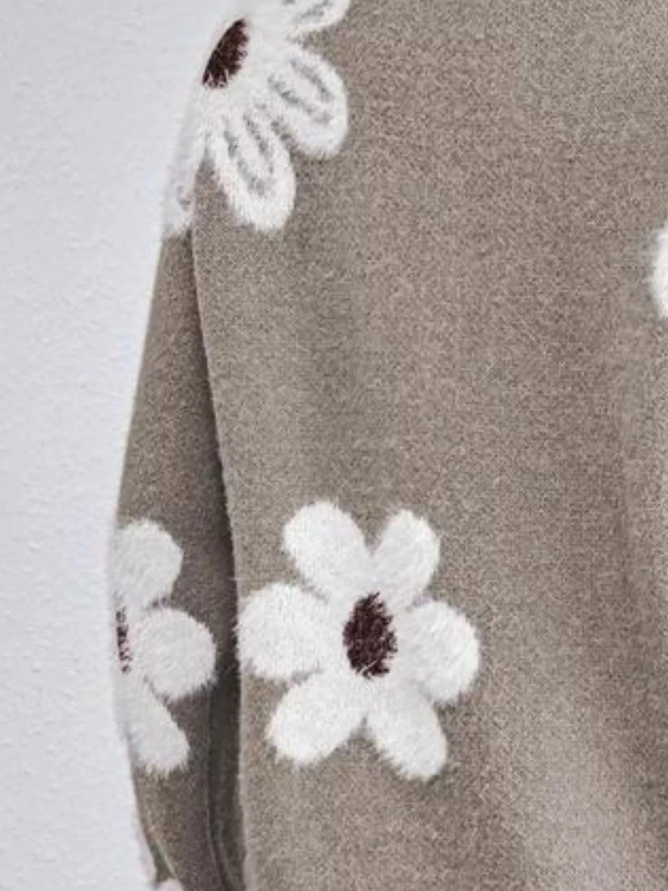 Floral V-Neck Long Sleeve Sweater.