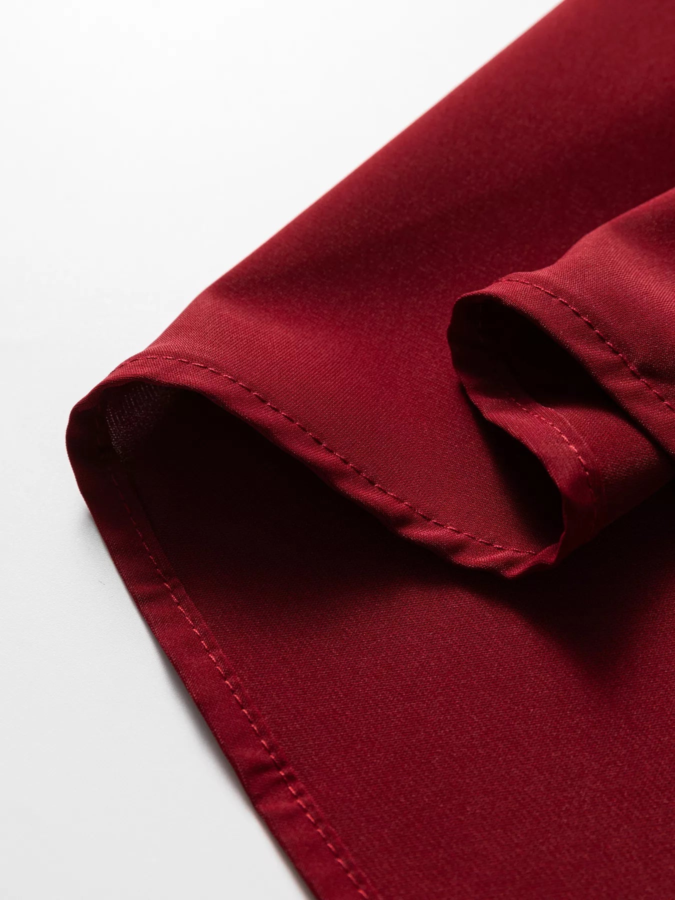 Frilled Neck Ribbed Knit Patchwork Long Sleeve Mini Dress.