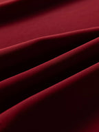 Frilled Neck Ribbed Knit Patchwork Long Sleeve Mini Dress.