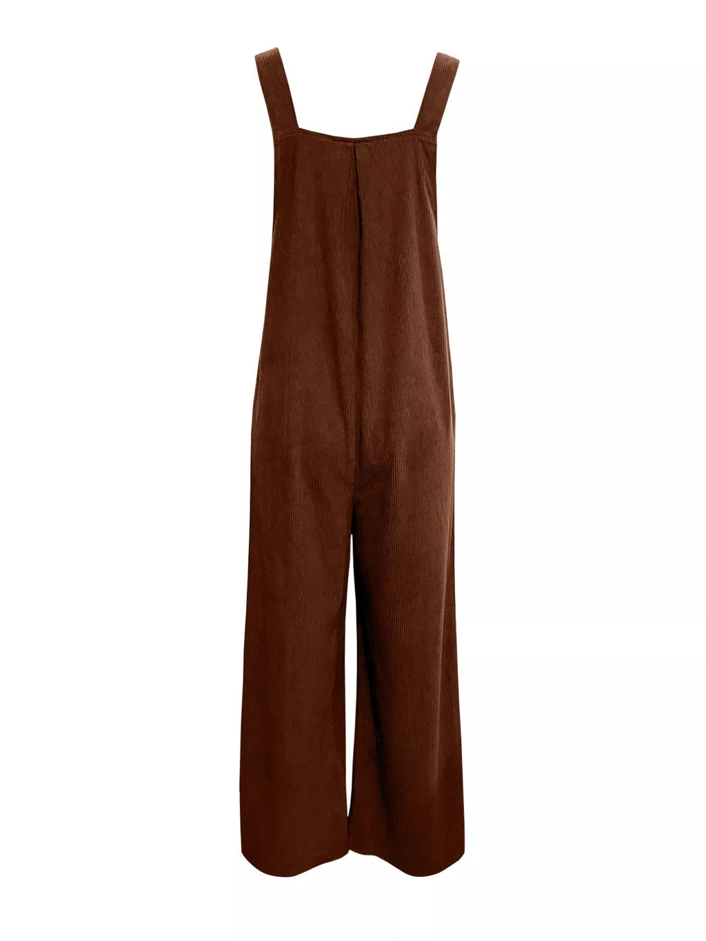 Front Ruched Wide Leg Jumpsuit with Pockets.