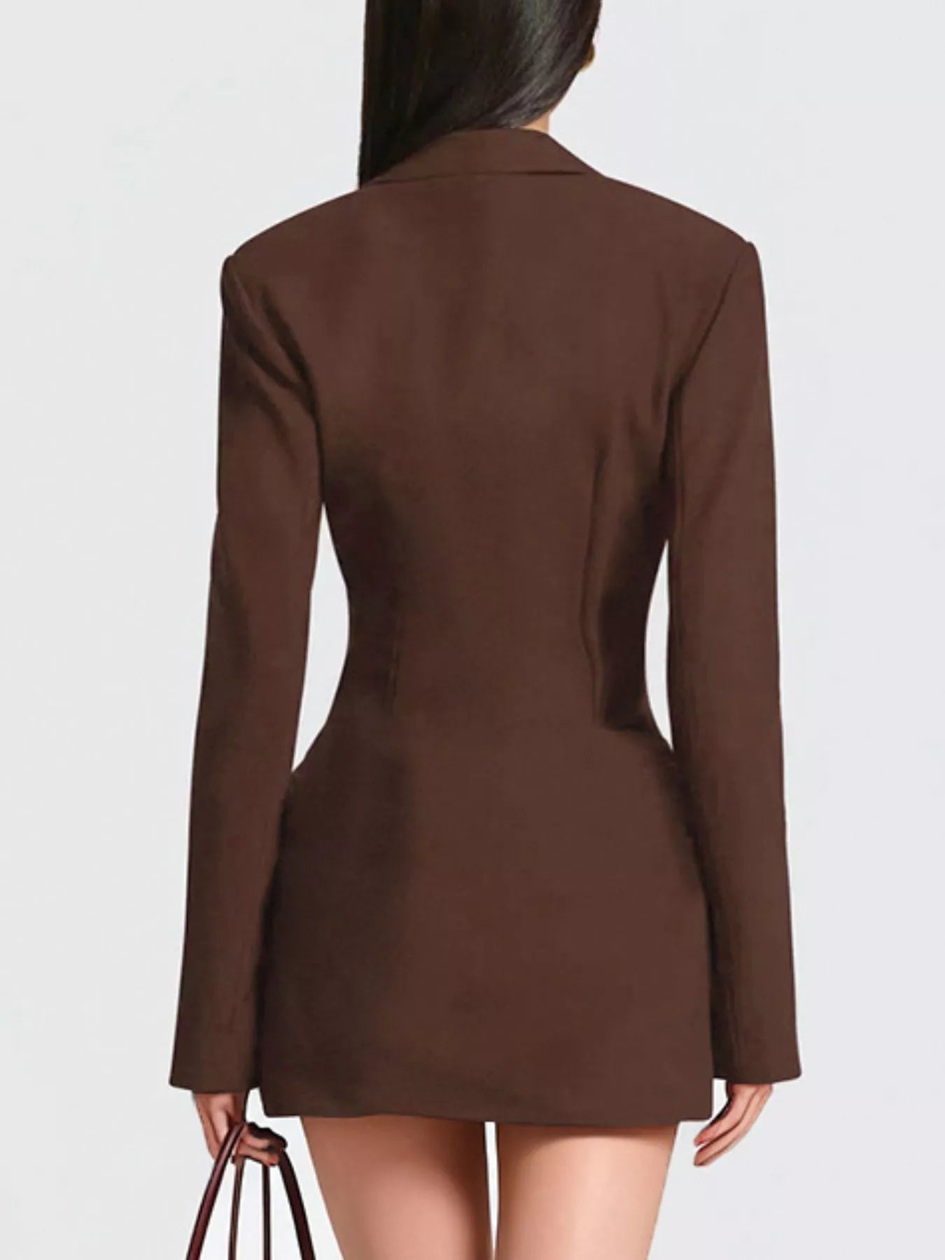 Plus size blazer-style mini dress combining elegance and comfort for a sophisticated look