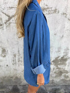 Full Size Button Down Denim Blazer Plus Size.