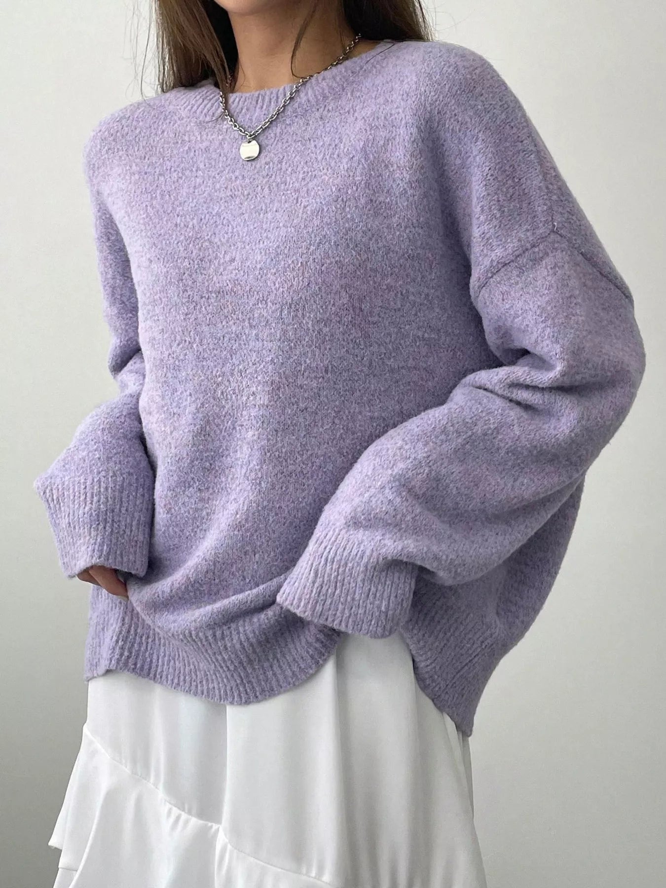Cozy knit oversized plus size sweater for comfortable and stylish wear