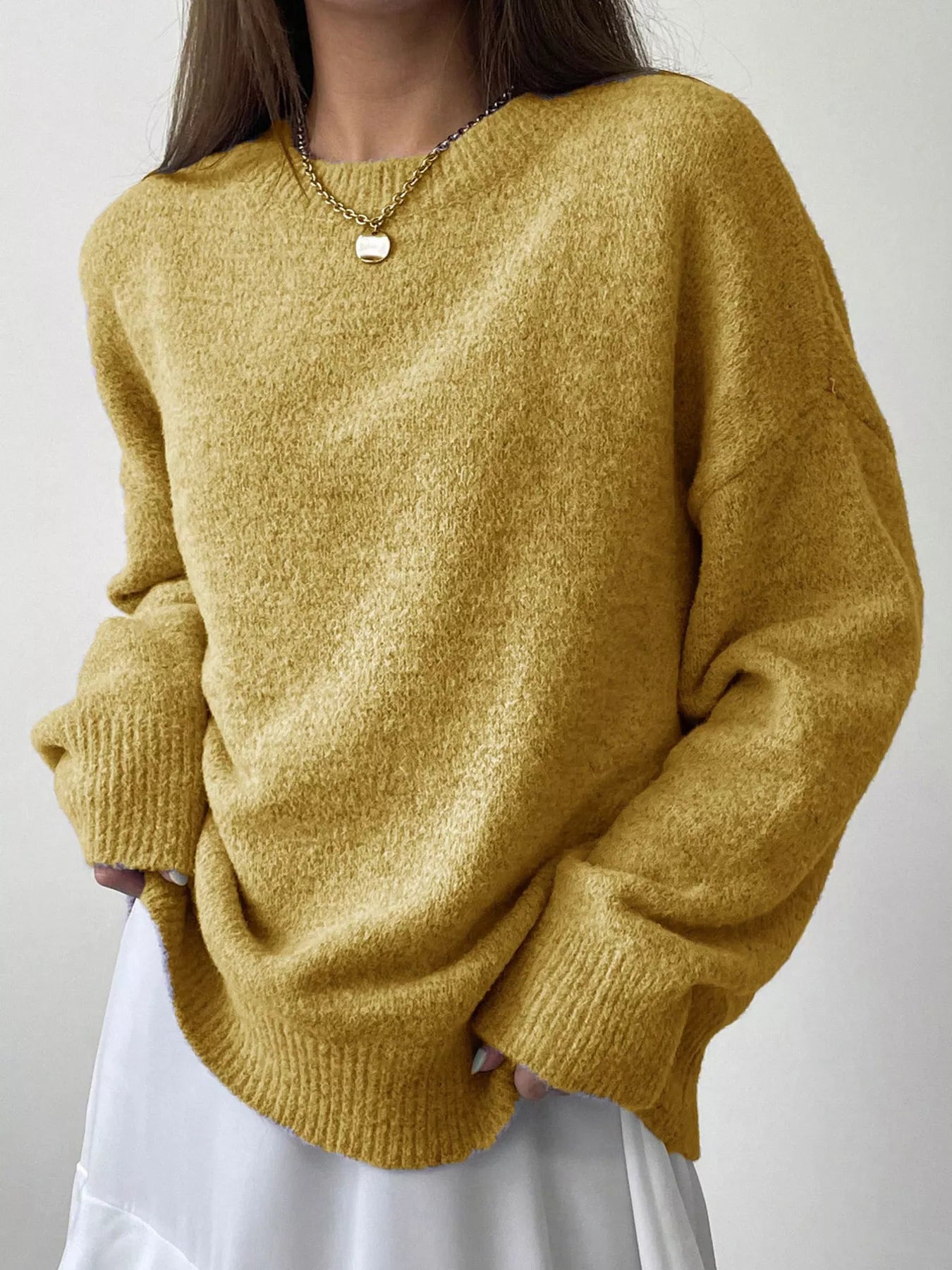 Cozy knit oversized plus size sweater for comfortable and stylish wear
