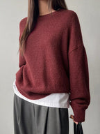 Cozy knit oversized plus size sweater for comfortable and stylish wear