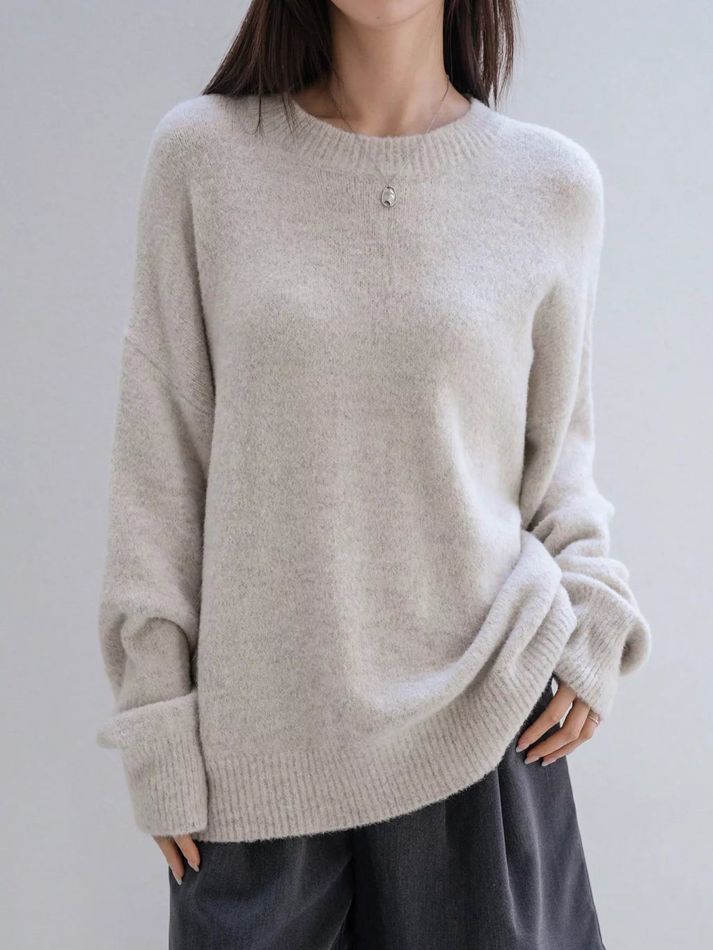 Cozy knit oversized plus size sweater for comfortable and stylish wear