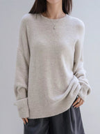 Cozy knit oversized plus size sweater for comfortable and stylish wear