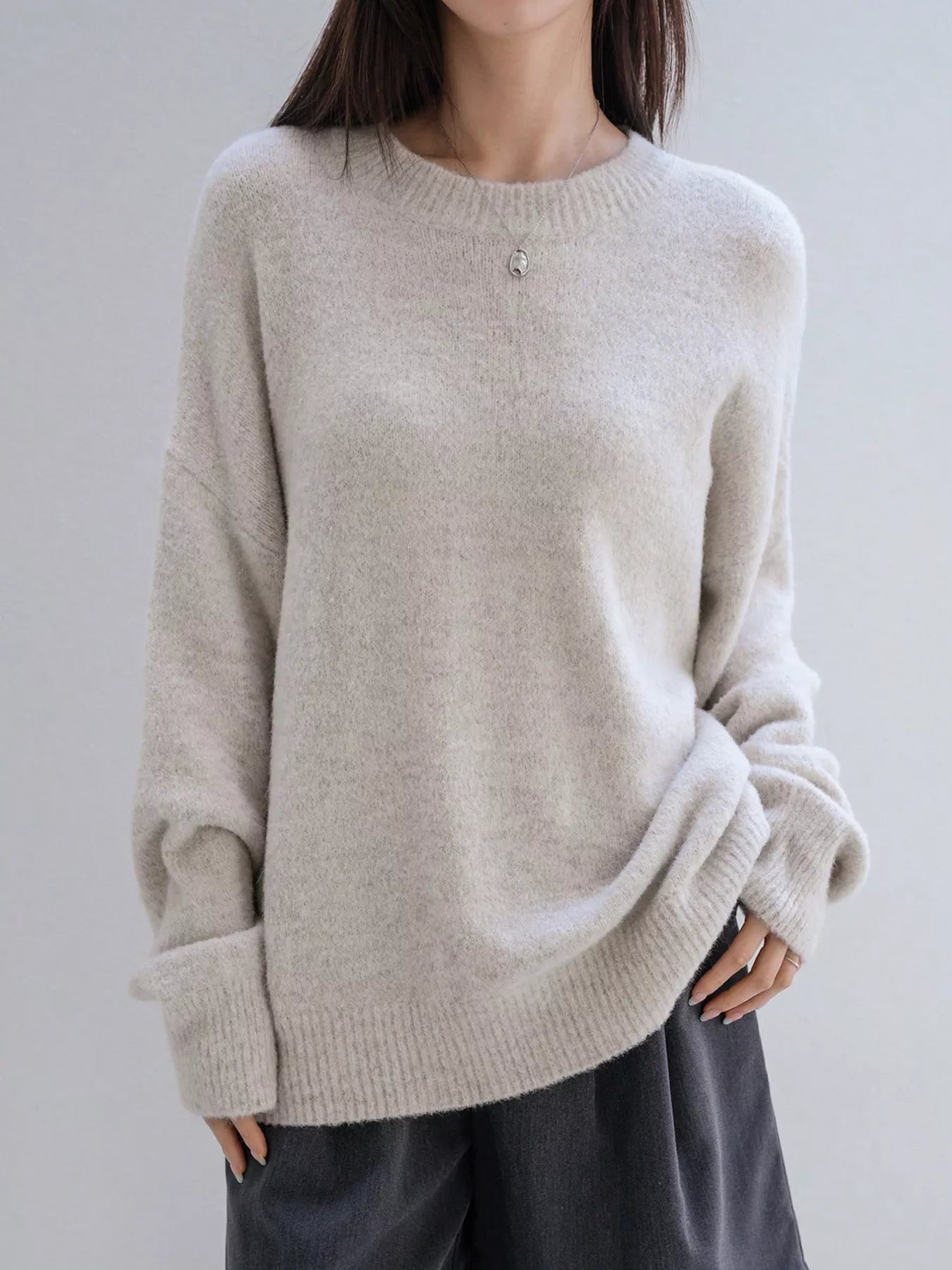 Cozy knit oversized plus size sweater for comfortable and stylish wear