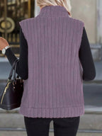 Plus size fleece vest providing warmth and style, ideal for layering in cooler weather