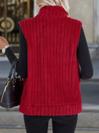 Plus size fleece vest providing warmth and style, ideal for layering in cooler weather
