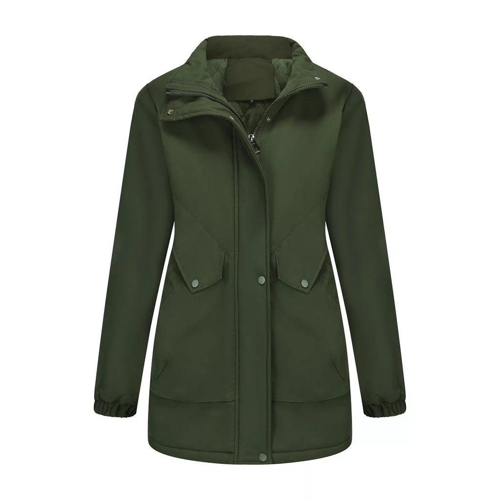 Full Size Fur Hooded Warm Winter Parka Outerwear Plus Size