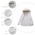 Full Size Fur Hooded Warm Winter Parka Outerwear Plus Size.