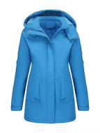 Full Size Hooded Mid-Length Windproof Outerwear Plus Size.