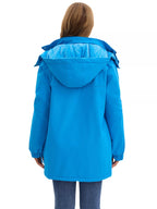 Full Size Hooded Mid-Length Windproof Outerwear Plus Size.