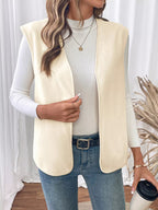 Elegant plus size vest showcasing sophisticated design, tailored fit, and stylish comfort for formal occasions.