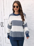 Full Size Round Neck Drop Shoulder Sweater.