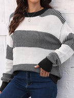 Full Size Round Neck Drop Shoulder Sweater.