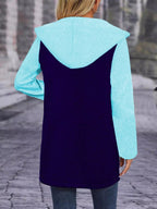 Full Size Zip Up Hooded Longline Outerwear Plus Size.