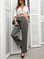 Elegant high waist wide leg pants offering a stylish and comfortable fit for diverse occasions