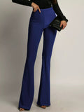 Elegant high-waisted flared pants perfect for a sophisticated and flattering silhouette in formal occasions.