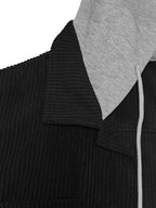 Hooded Corduroy Button-Down Jacket.