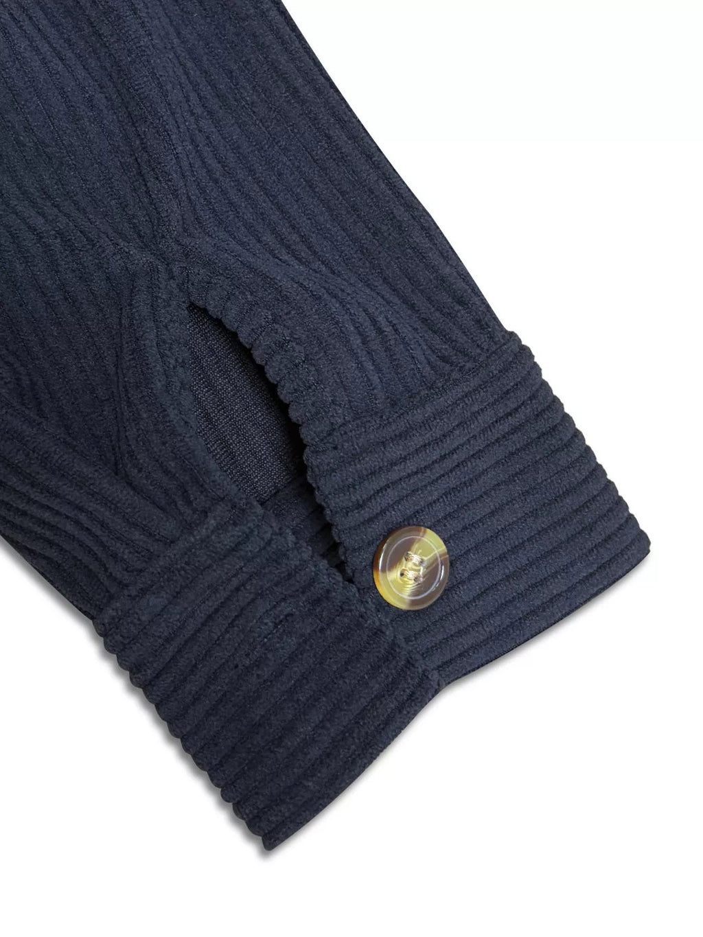 Hooded Corduroy Button-Down Jacket.